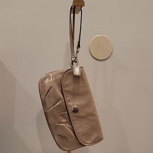 Coach Metallic XL Clutch Bag EUC